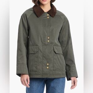 Sanctuary Waxed Barn Jacket Olive Sz M
